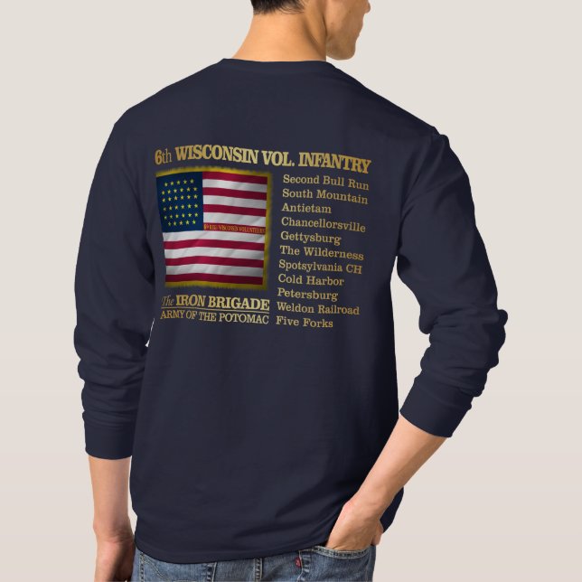 Camiseta 6 Wisconsin Volunteer Infantry (Verso)