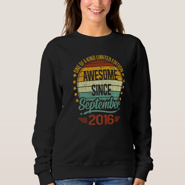 Camiseta 6 Year Old  Awesome Since September 2016 6th Birth (Frente)