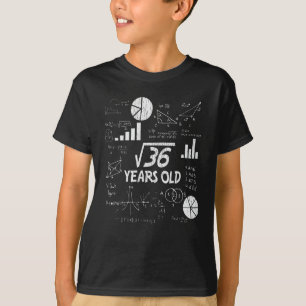 Camiseta 6th Birthday Square Root of 36 - 6 Years Old Bday