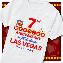 Camiseta 7º Aniversário de Casamento Fabuloso Casal de Las