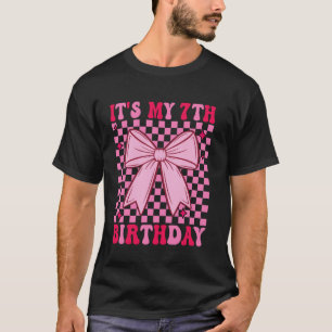 Camiseta 7º Aniversário Temático Coquette Menina de Sete An