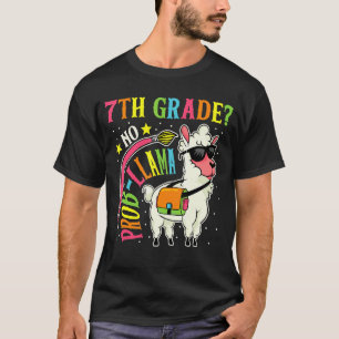 Camiseta 7º ano sem problema Llama volta às aulas primeiro