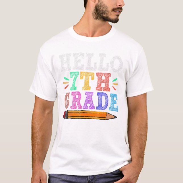 Camiseta 7º Professor de Terceira Série Engraçado (Frente)