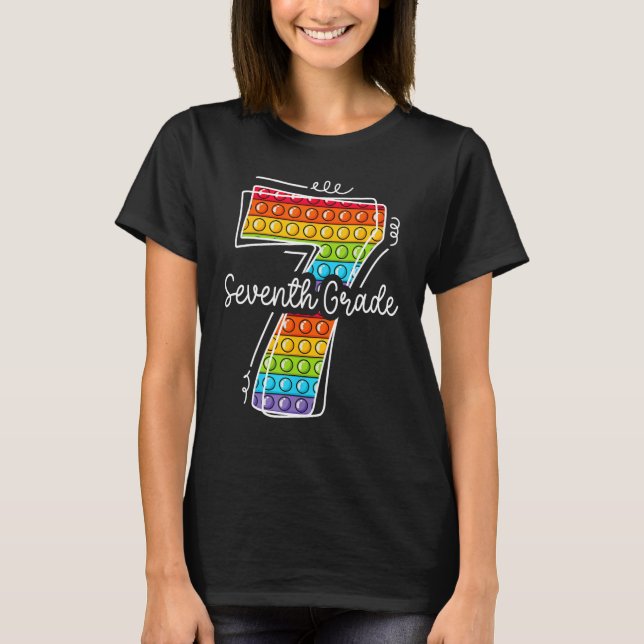 Camiseta 7º Sétimo Ano Poppin De Volta à Equipe Escolar 7º  (Frente)