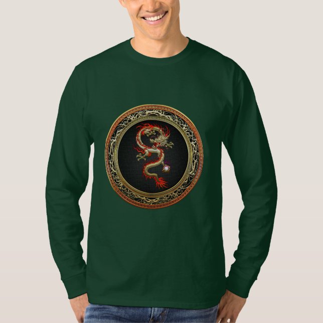 Camiseta [700] Dragão chinês Ouro Fucanglong (Frente)