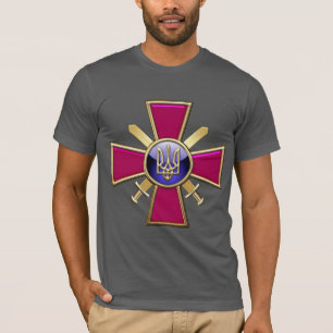 Camiseta [700] Emblema ucraniano das forças de terra