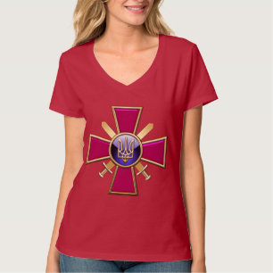 Camiseta [700] Emblema ucraniano das forças de terra