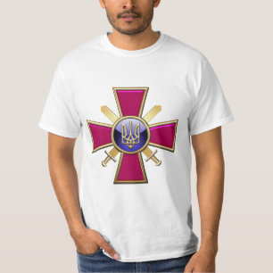 Camiseta [700] Emblema ucraniano das forças de terra