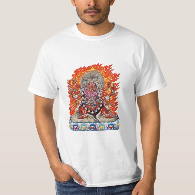 Camiseta [700] Tibetano Thangka - Deidade Wrathful Hayagriv (Frente)