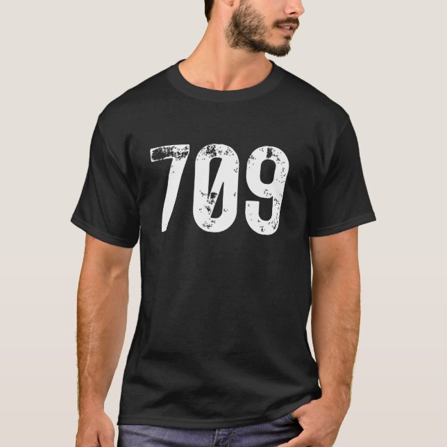 Camiseta 709 Area Code Newfoundland Labrador Mobile Area Co (Frente)