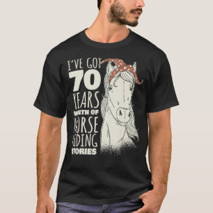 Camiseta 70 Aniversário 70 - Cavaleiro Cavalo 70 Anos