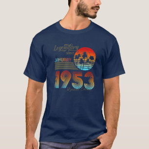 Camiseta 70. Aniversário 70 Legendário Desde Janeiro de 195