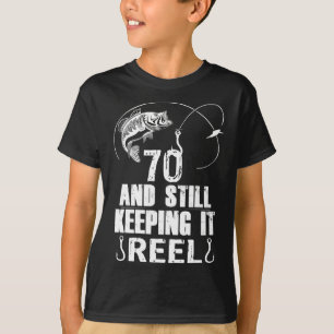 Camiseta 70 Aniversário A Pescar 70 Anos De Idade O Pescado