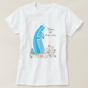 Camiseta 70 aniversário da vida religiosa Nun Flor Rosa