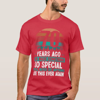 Camiseta 70 Aniversário Deus fez algo especial 70 Anos de I