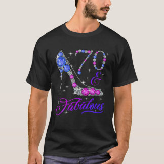 Camiseta 70 Aniversário E Fabulosa Garota Doce