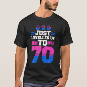 Camiseta 70 Aniversário Levantado Jogos Em Vídeo Virando