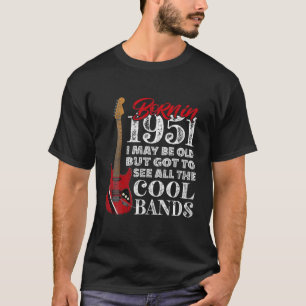 Camiseta 70 Aniversário - Nascer Em 1951 I Elétrica Guitarr