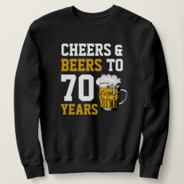 Camiseta 70 Aniversário Saúde e Cerveja aos 70 anos