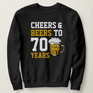 Camiseta 70 Aniversário Saúde e Cerveja aos 70 anos