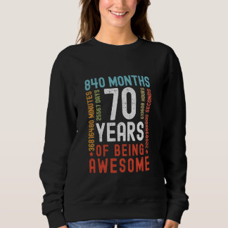 Camiseta 70 Anos 840 Meses De Ser Um 70 Engraçado Incrível