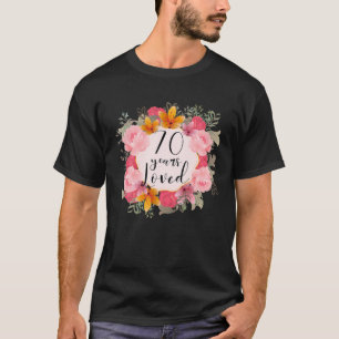 Camiseta 70 anos amavam 70 feliz aniversário fabulosas mulh