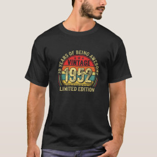 Camiseta 70 Anos De Espetacular Vintage 1952 Retro 70