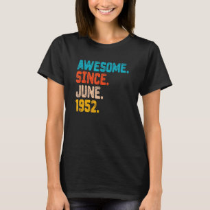 Camiseta 70 Anos De Idade Incrível Desde O Aniversário De 7