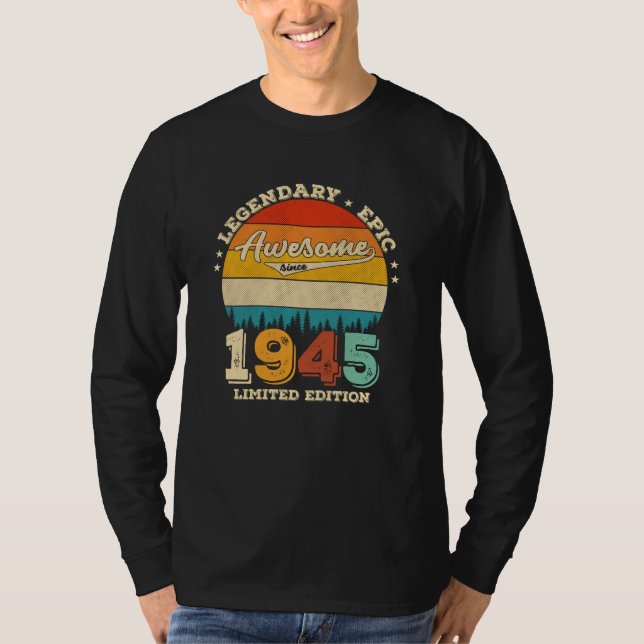 Camiseta 70 Anos De Idade No Dia 1955, 70 Incrível Presente (Frente)