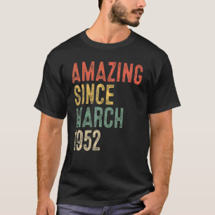 Camiseta 70 anos de idade surpreendente desde o aniversário