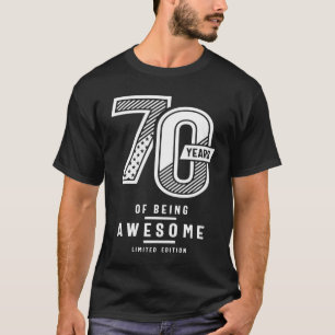 Camiseta 70 Anos De Incrível - Aniversário De 70