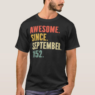 Camiseta 70 Anos De Legenda Vintage Desde Setembro De 1952 