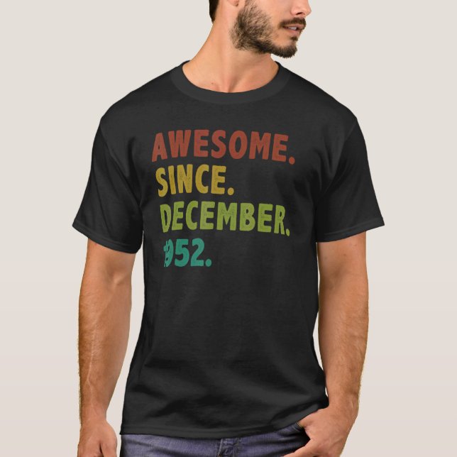 Camiseta 70 anos é incrível desde dezembro de 1952, 70 Birt (Frente)