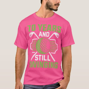 Camiseta 70 Anos E O Golfe De Aniversário De 70
