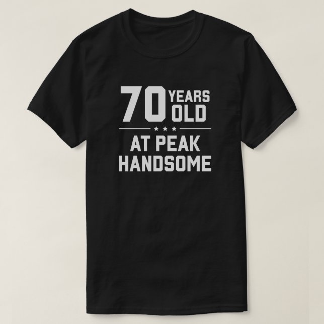 Camiseta 70 anos; no pico bonito (Frente do Design)