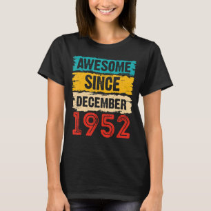Camiseta 70 Birthday 70 Anos Espetacular Desde Dezembro