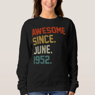 Camiseta 70 Birthday, 70 Anos, Espetacular Desde Junho De 1
