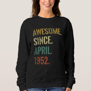 Camiseta 70 Birthday, 70 Anos, Incrível Desde Abril De 1952