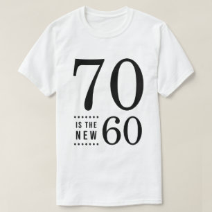Camiseta 70 Birthday Black 70 é o novo 60