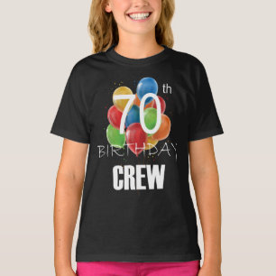 Camiseta 70 Birthday Crew 70 Party Crew Group Girl