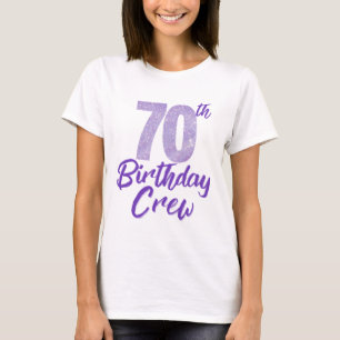 Camiseta 70 Birthday Crew Capítulo 70 Lágrimas Roxas