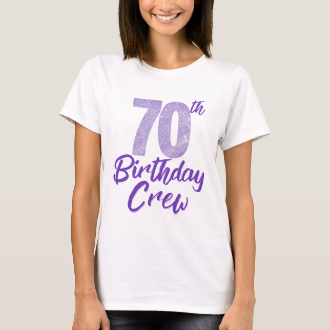 Camiseta 70 Birthday Crew Capítulo 70 Lágrimas Roxas (Frente)