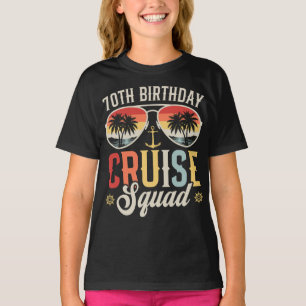 Camiseta 70 Birthday Cruise Squad Family Match Girl