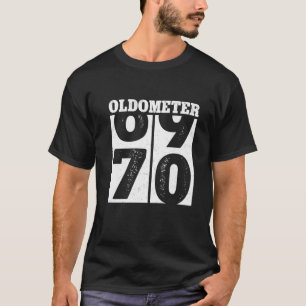 Camiseta 70 Birthday dá Oldometer 69-70 homens mulheres Fu