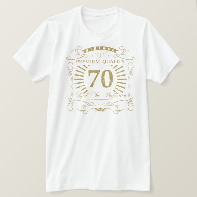Camiseta 70 Birthday Gag Gift (Frente do Design)