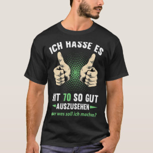 Camiseta 70 Birthday Man Decoration Engraçada 70 de Anivers