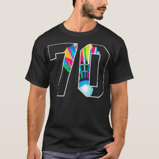 Camiseta 70 Birthday Men Badminton Player Badminton 70 Ye