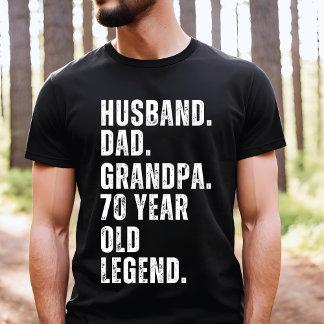 Camiseta 70 Birthday - Nascer Pai em 1954 Marido