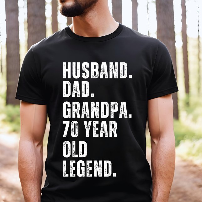 Camiseta 70 Birthday - Nascer Pai em 1954 Marido (Criador carregado)