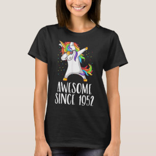 Camiseta 70 Birthday Unicorn Dab Incrível Desde 1952
